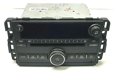 06-09 Chevy Impala Black Radio AM FM CD w Auxiliary Input 15850677 UNLOCKED