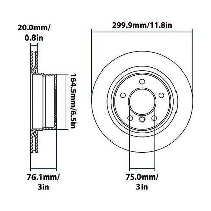 2008-2013 BMW 128i Rear Disc Brake Rotor