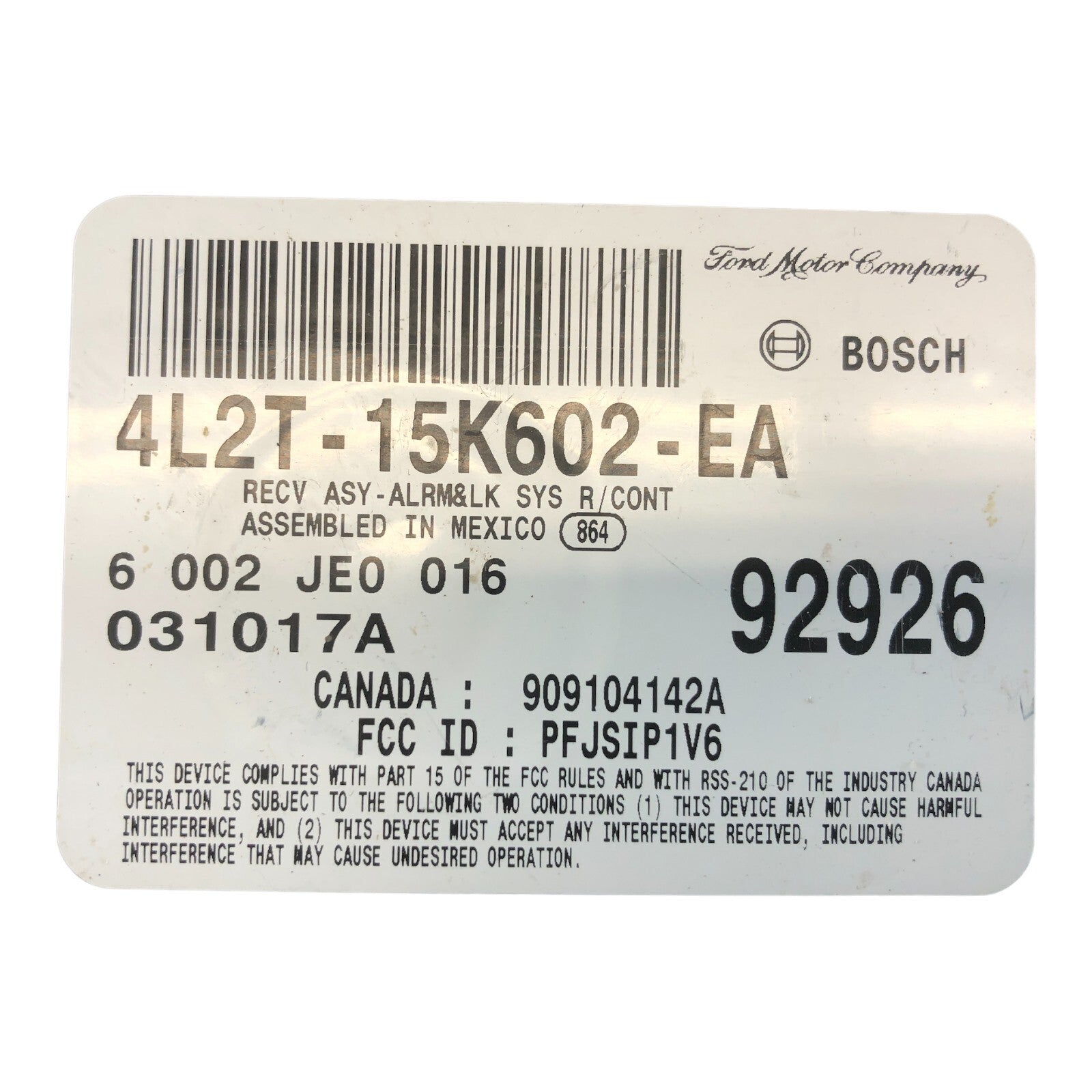 ✅ 04 FORD EXPLORER Keyless Entry Theft Module 4L2T-15K602-EA