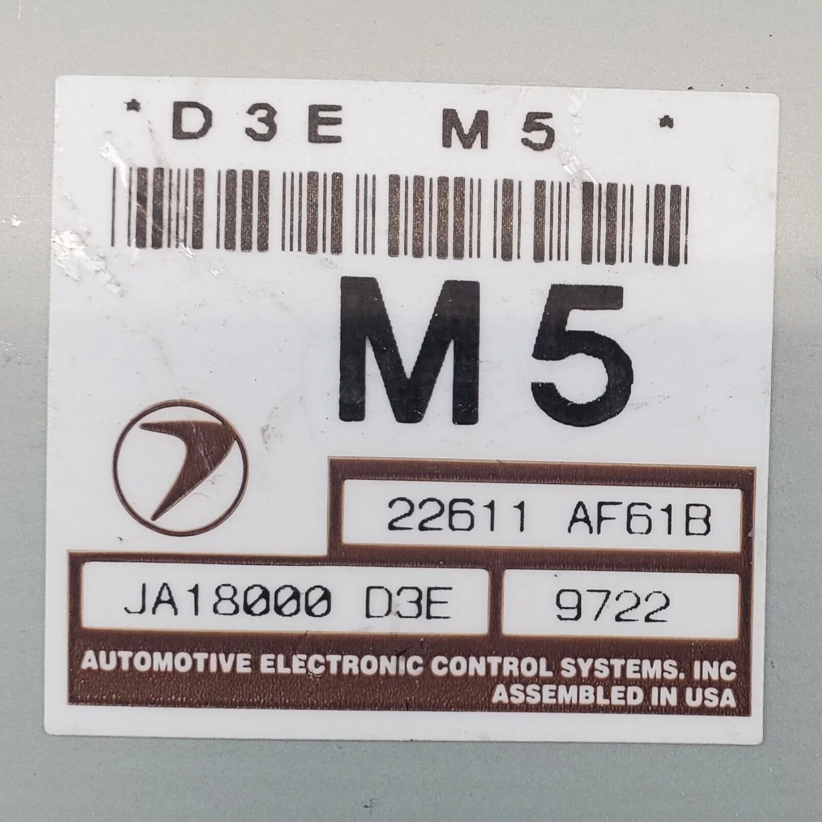 2001 Subaru Legacy Engine Control Computer Module ECU unit 22611AF61B