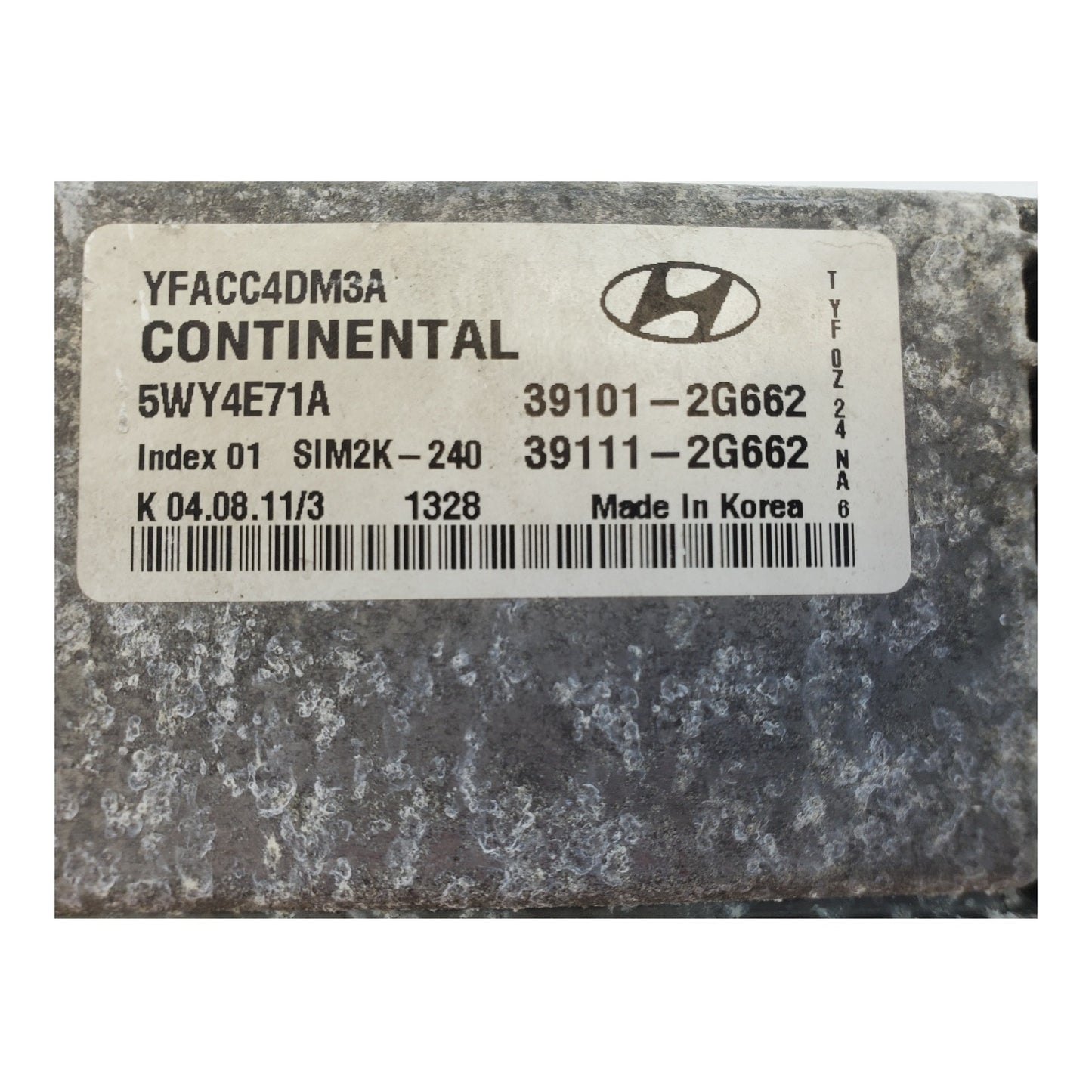 2011 - 2014 Hyundai Sonata 2.4L ECM Engine Computer Control Module 39101-2G662