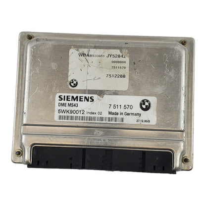 ✅ 01 BMW 330i Engine Control Module ECM Computer 7 511 570