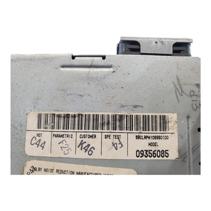 98 Chevrolet Trailblazer FM Radio Cassette Player 09356085