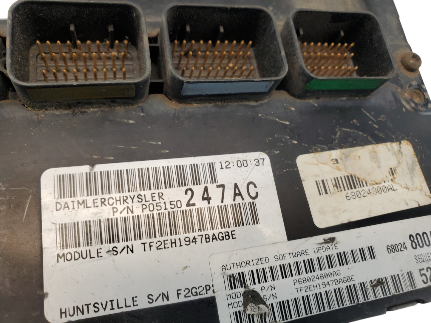 08 CARAVAN TOWN & COUNTRY 3.3L ECU ECM PCM ENGINE COMPUTER 68024800AL