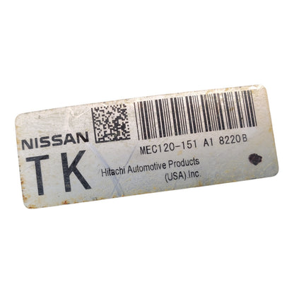 2008 08 Nissan Altima MEC120-151 A1 Computer Engine Control ECU ECM EBX Module