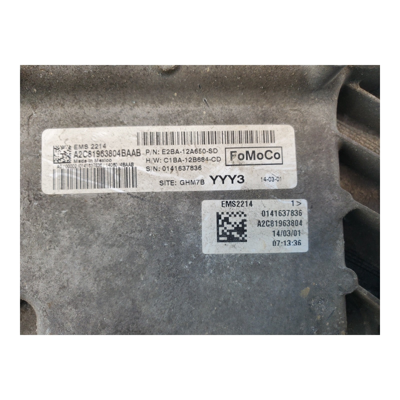 Engine ECM Control Module 1.6L Fits 14-15 FIESTA E2BA-12A650-SD E2BA12A650SD