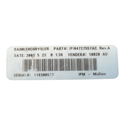 01-04 CHRYSLER DODGE INTERGRATED POWER CONTROL MODULE FUSE BOX 04727557AC OEM