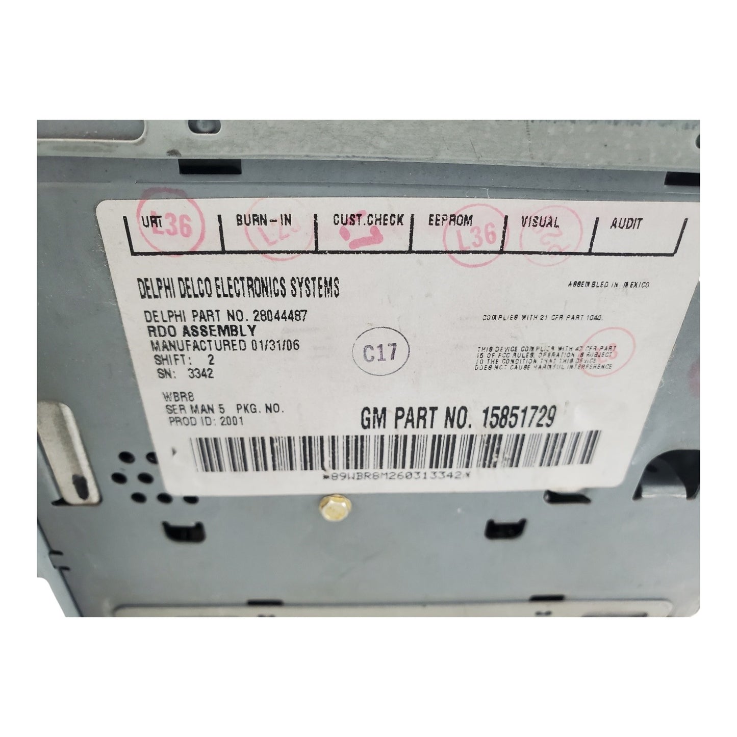 unlock 2005 2006 CHEVROLET COBALT AM/FM RADIO OEM 15851729