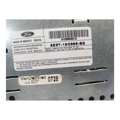 Ford Fusion 07-09 Mercury Milan AM FM CD Radio 8E5T-18C869-BE