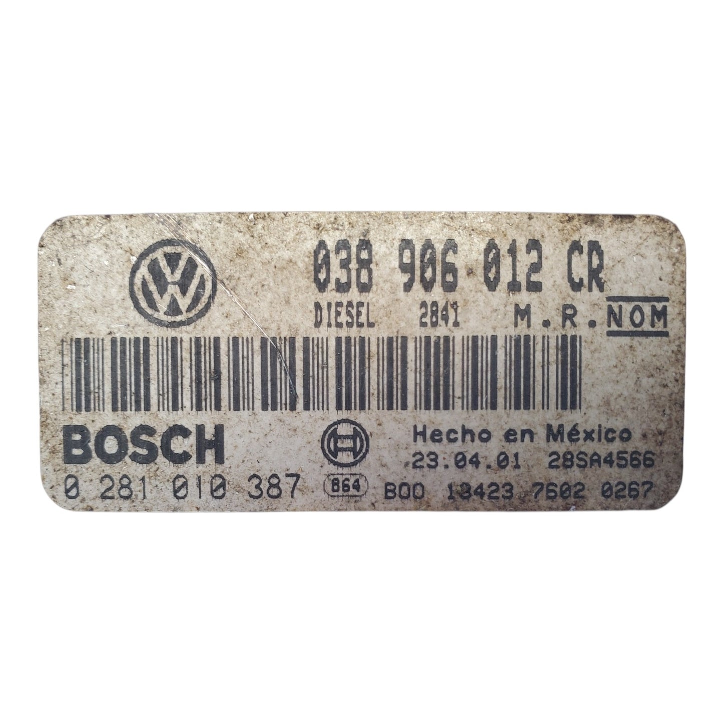 2001 VW Beetle Turbo Diesel Engine Computer Control ECM 038906012CR