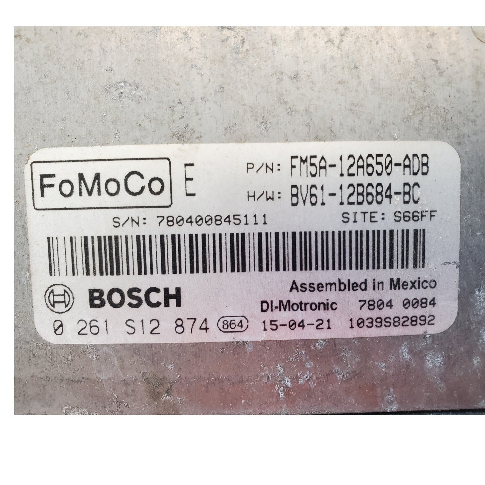 2013 2014 2015 2016 Ford Focus 2.0 Engine Control Module ECU ECM FM5A-12A650-ADB