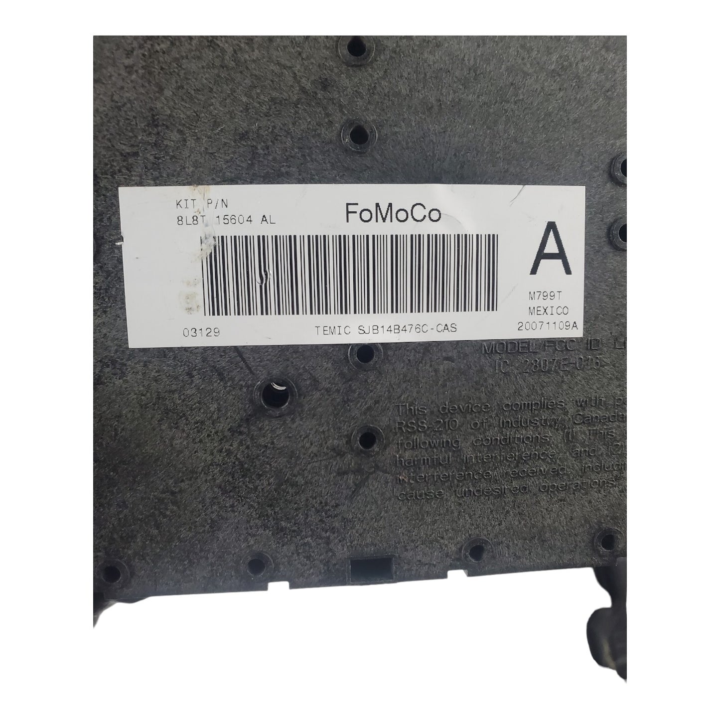 2009-2012 Ford Escape Interior Relay Fuse Box 8L8T-15604-AL 2010 2011 09 12 B16