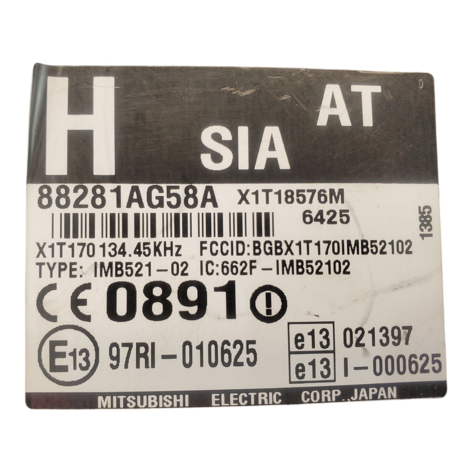 07 Subaru Legacy Outback Integrated Unit Theft Computer 88281AG58A OEM