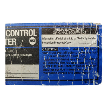 1993 1994 CHEVY GMC COMPUTER ECM ECU 16168625