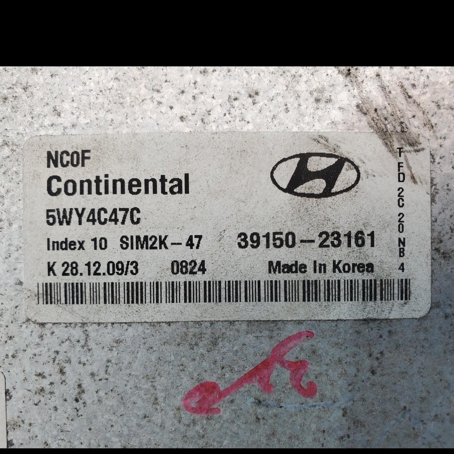 ENGINE COMPUTER HYUNDAI ELANTRA 2009 2010 2011 2012 39150-23161 2.0L AT ECM OEM