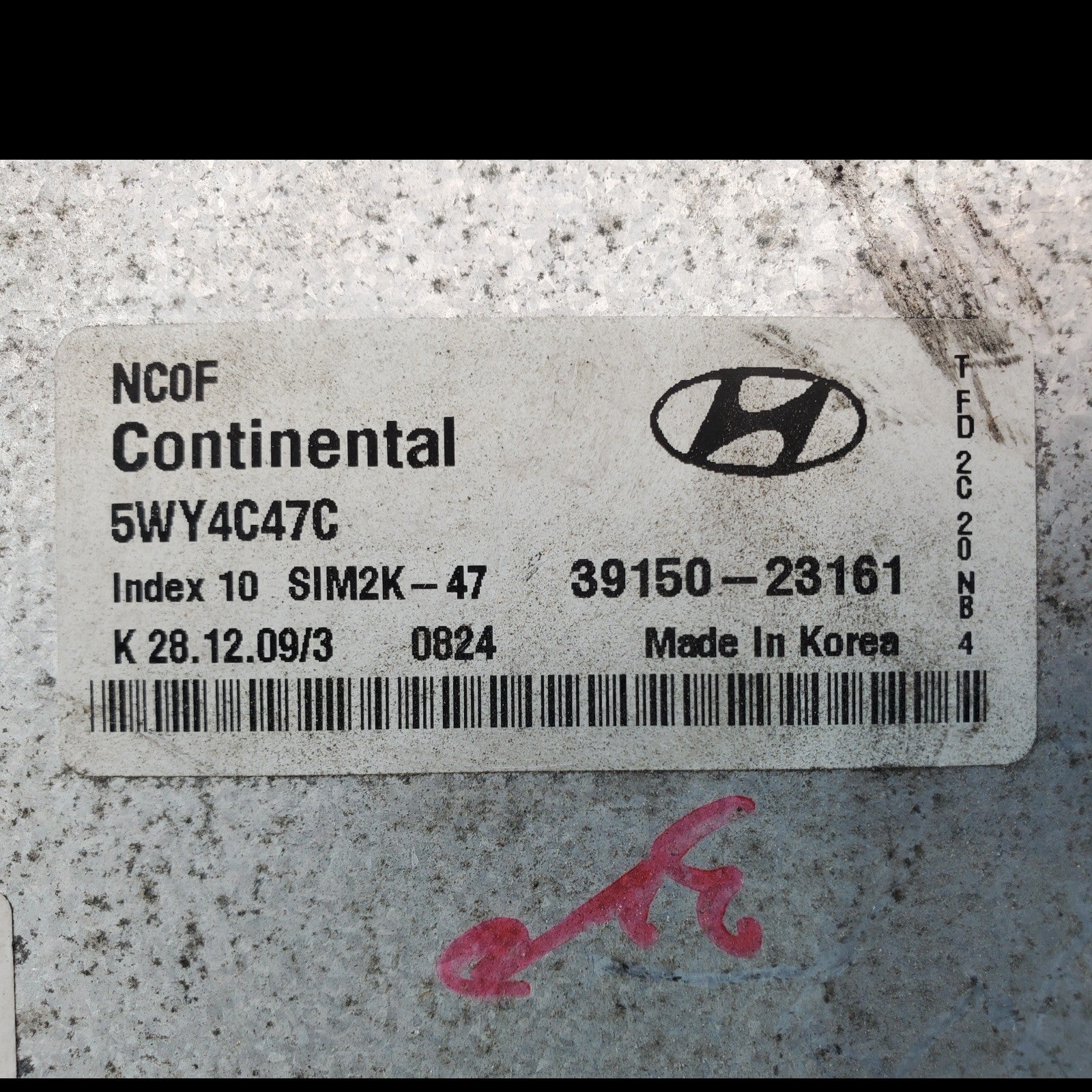 ENGINE COMPUTER HYUNDAI ELANTRA 2009 2010 2011 2012 39150-23161 2.0L AT ECM OEM