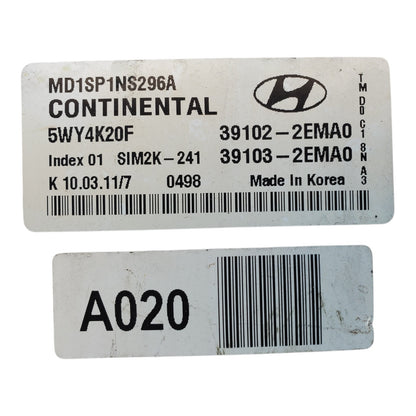 11 12 13 Hyundai Elantra 1.8 Engine Control Module Unit ECU ECM OEM 39102-2EMA0