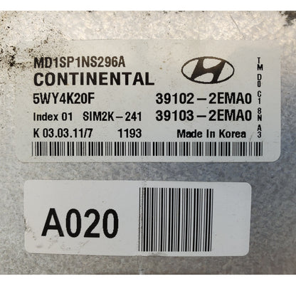 11 12 13 Hyundai Elantra 1.8 Engine Control Module Unit ECU ECM OEM 39102-2EMA0