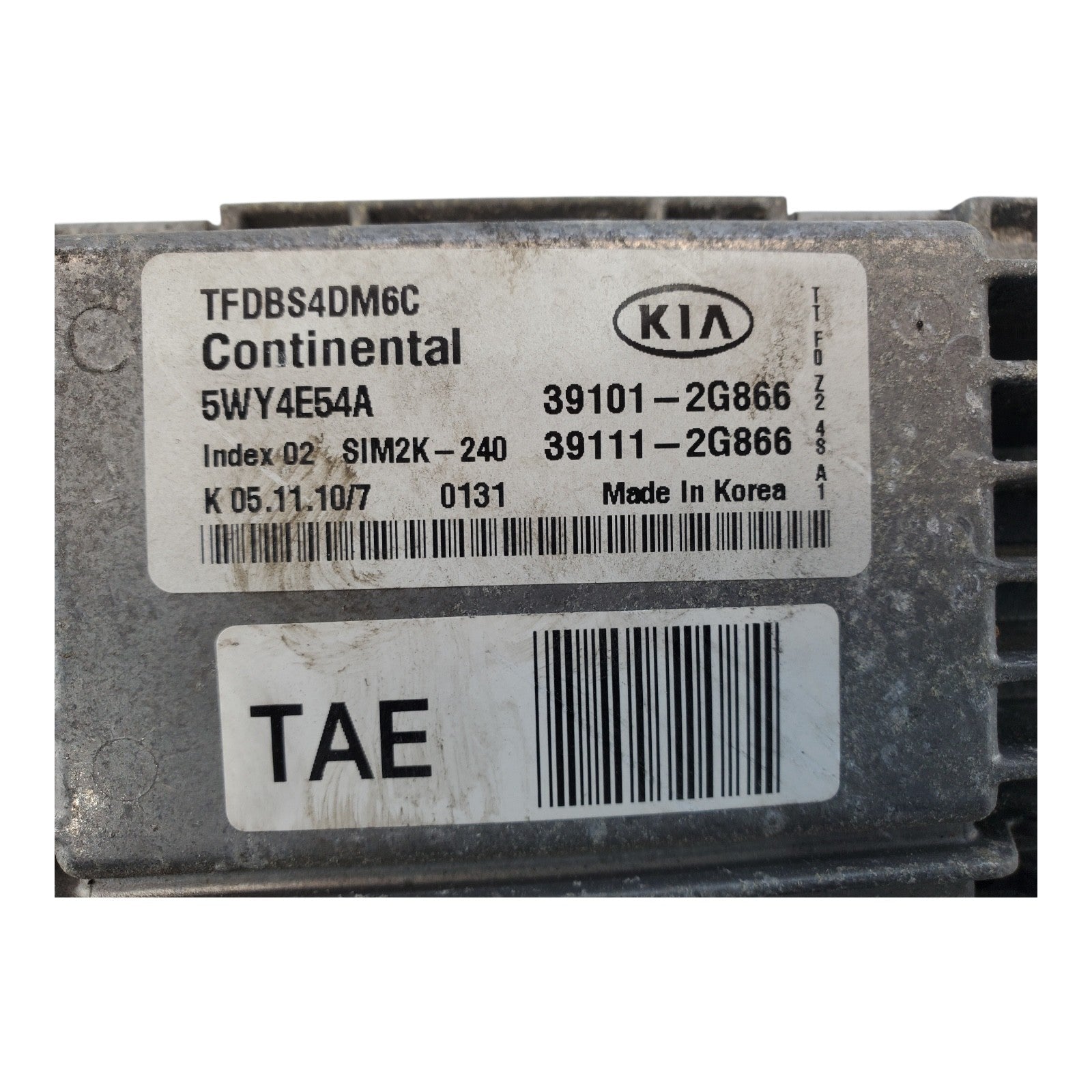 ENGINE COMPUTER KIA OPTIMA 2011 2012 2013 39101-2G866 39111-2G866 AT ECM PCM OEM