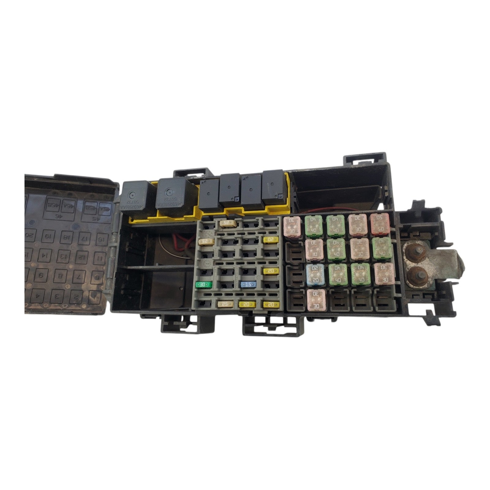 09-10 Jeep Cherokee Engine Fuse Junction Box Relay Chassis OEM 68026383AC