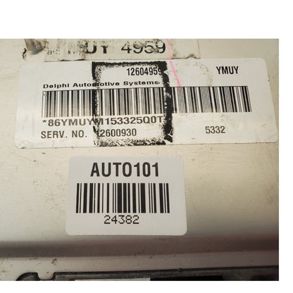 06-08 GRAND PRIX GT MODULE ECU ECM PCM YMUY ACDELCO 12604959 12600930