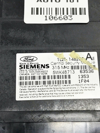 ✅ 02 FORD EXPLORER REMOTE KEYLESS ENTRY MODULE 1L2T-14B207-AE