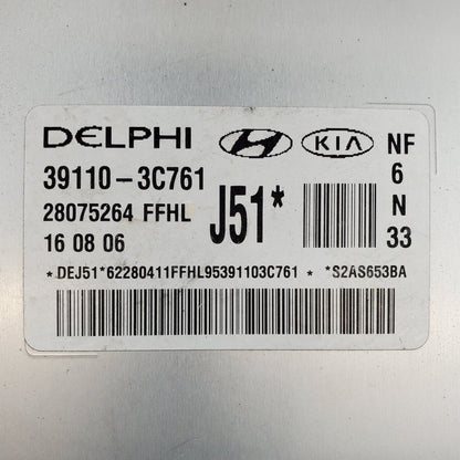 2006 - 2008 Hyundai Sonata 3.3L ECM ECU Engine Computer Module | 39110-3C761