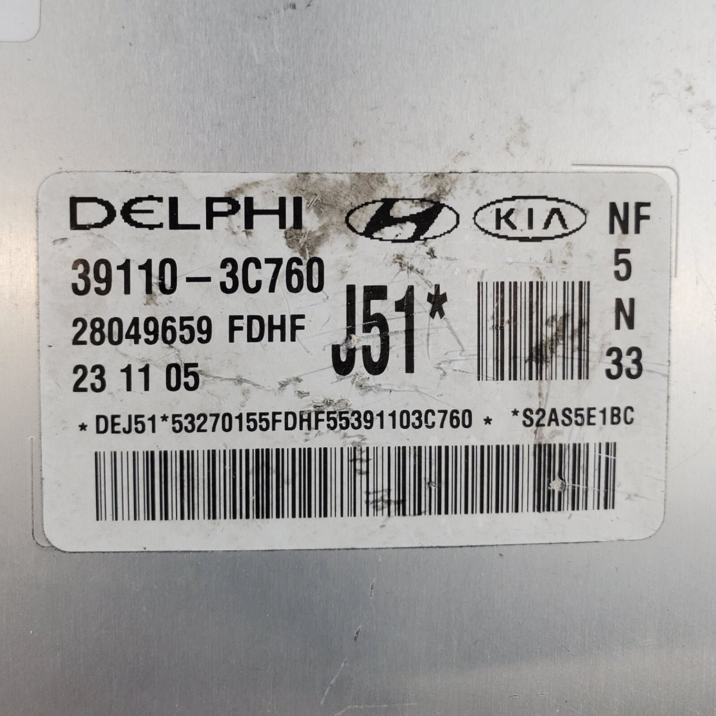 2008 Hyundai Sonata ECU 39110-3C760