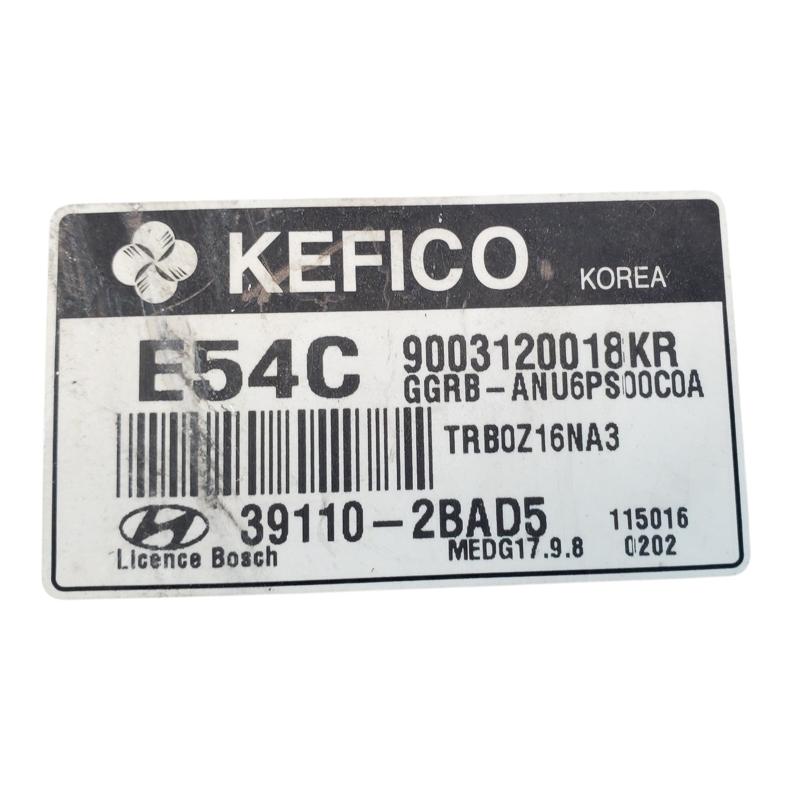 ENGINE COMPUTER HYUNDAI ACCENT 2012 2013 2014 39110-2BAD5 PCM ECM ECU OEM