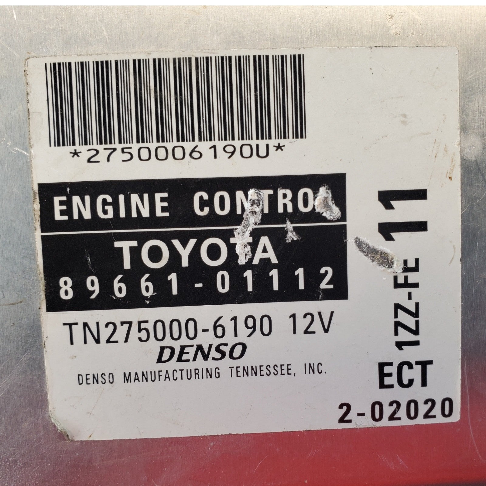 2003 PONTIAC VIBE ENGINE/MOTOR BRAIN BOX 89661-01112