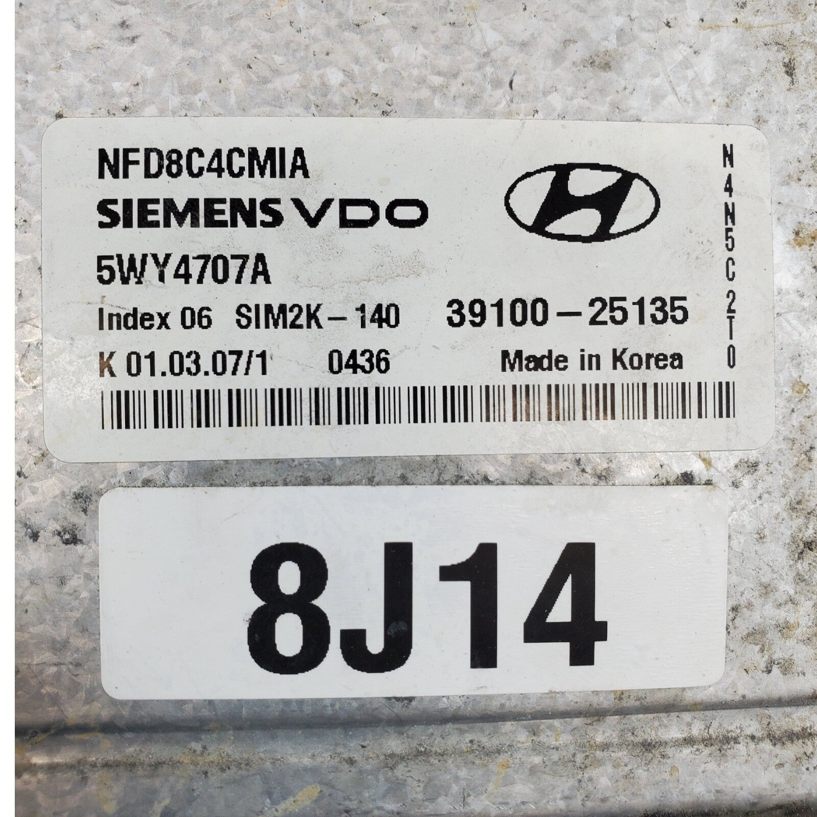 ✅ 06-08 Hyundai Sonata 2.4L Engine Control Module ECM Computer 39100-25135