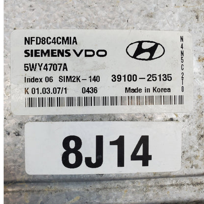 ✅ 06-08 Hyundai Sonata 2.4L Engine Control Module ECM Computer 39100-25135