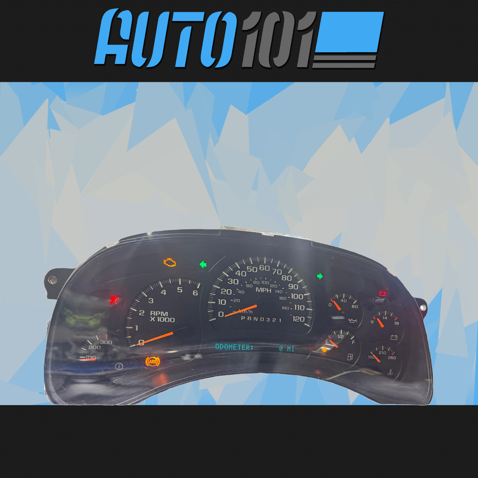 03-07 Chevy Sierra Silverado Instrument Cluster  - 15105688 Programmed Mileage