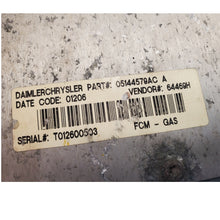 OEM 2001-2007 Dodge Caravan 3.3L AT Fuse Box Relay Unit 05144507AE, 05144579AC