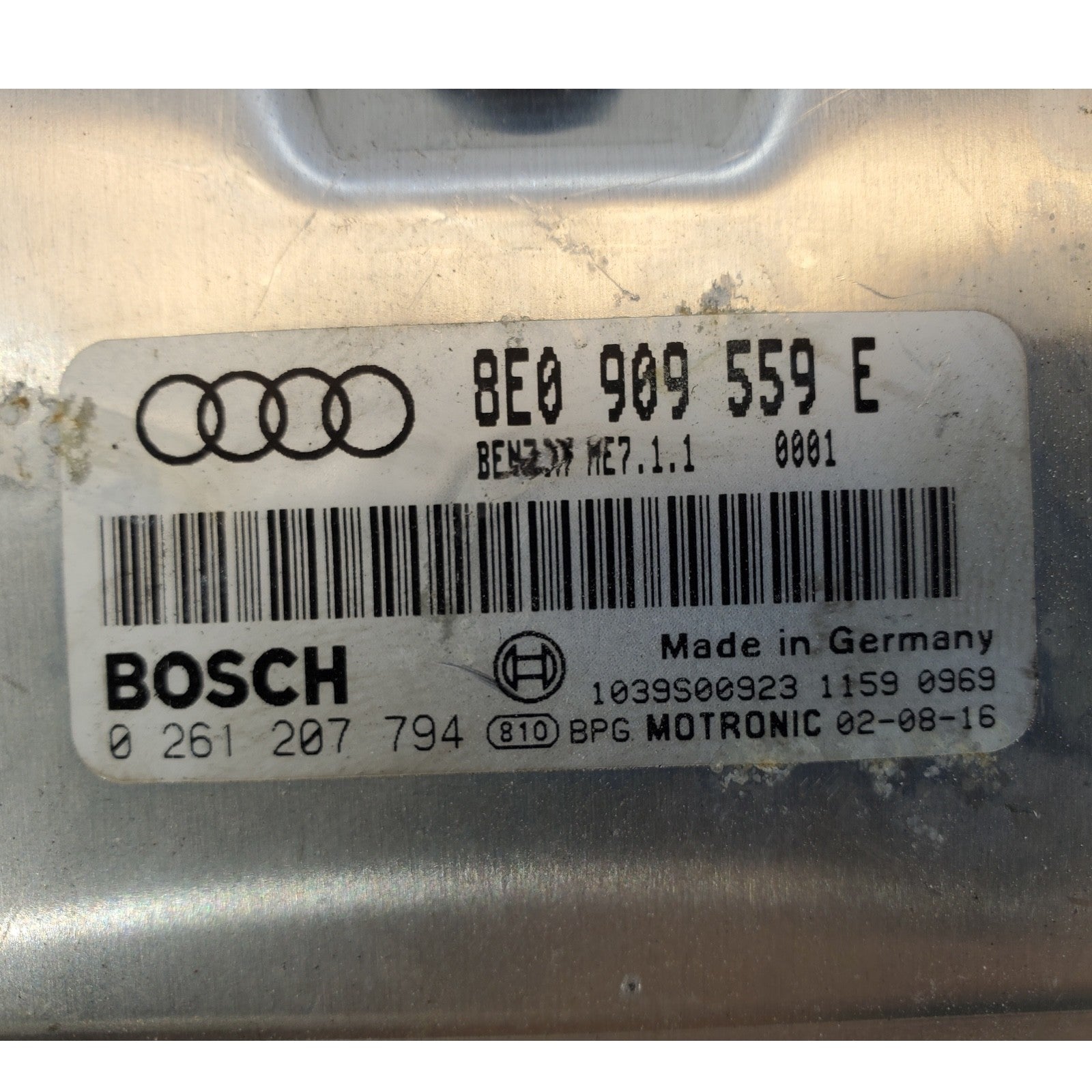 03 AUDI A6 ENGINE ECM ELECTRONIC CONTROL MODULE 3.0L 8E0 909 559 E 8E0909559E