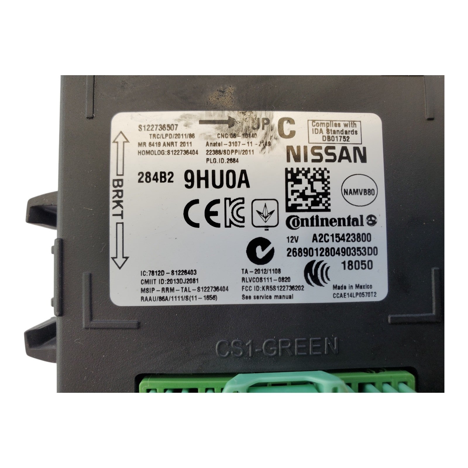 2017-2018 NISSAN ALTIMA BCM Body Control Module 284B29HU0A