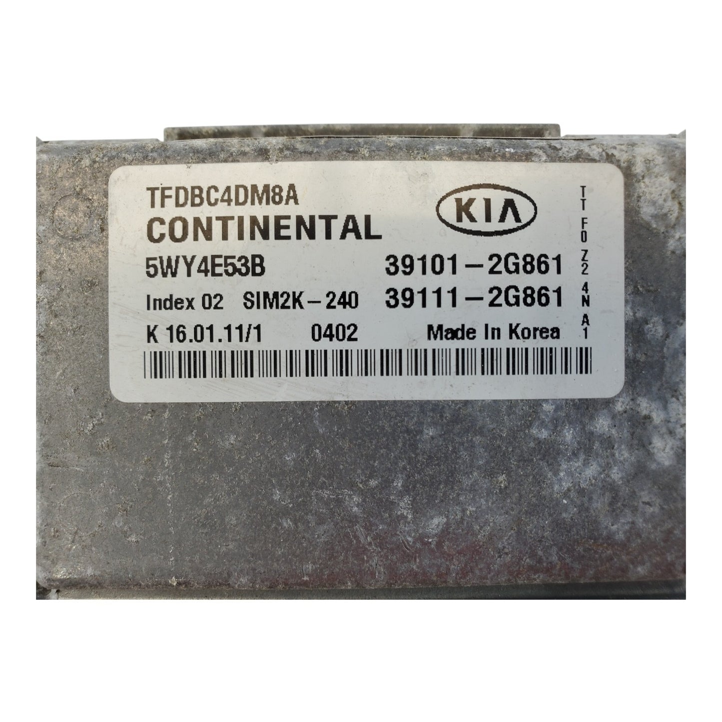 2011 2013 Kia Optima 39101-2G861 Engine Control Module Unit Ecm G28 016