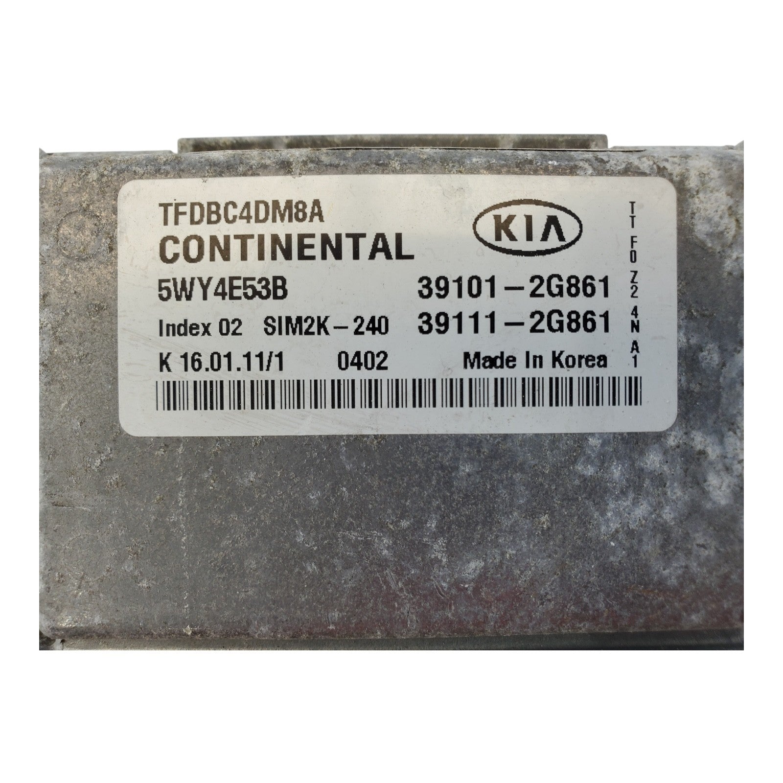 2011 2013 Kia Optima 39101-2G861 Engine Control Module Unit Ecm G28 016