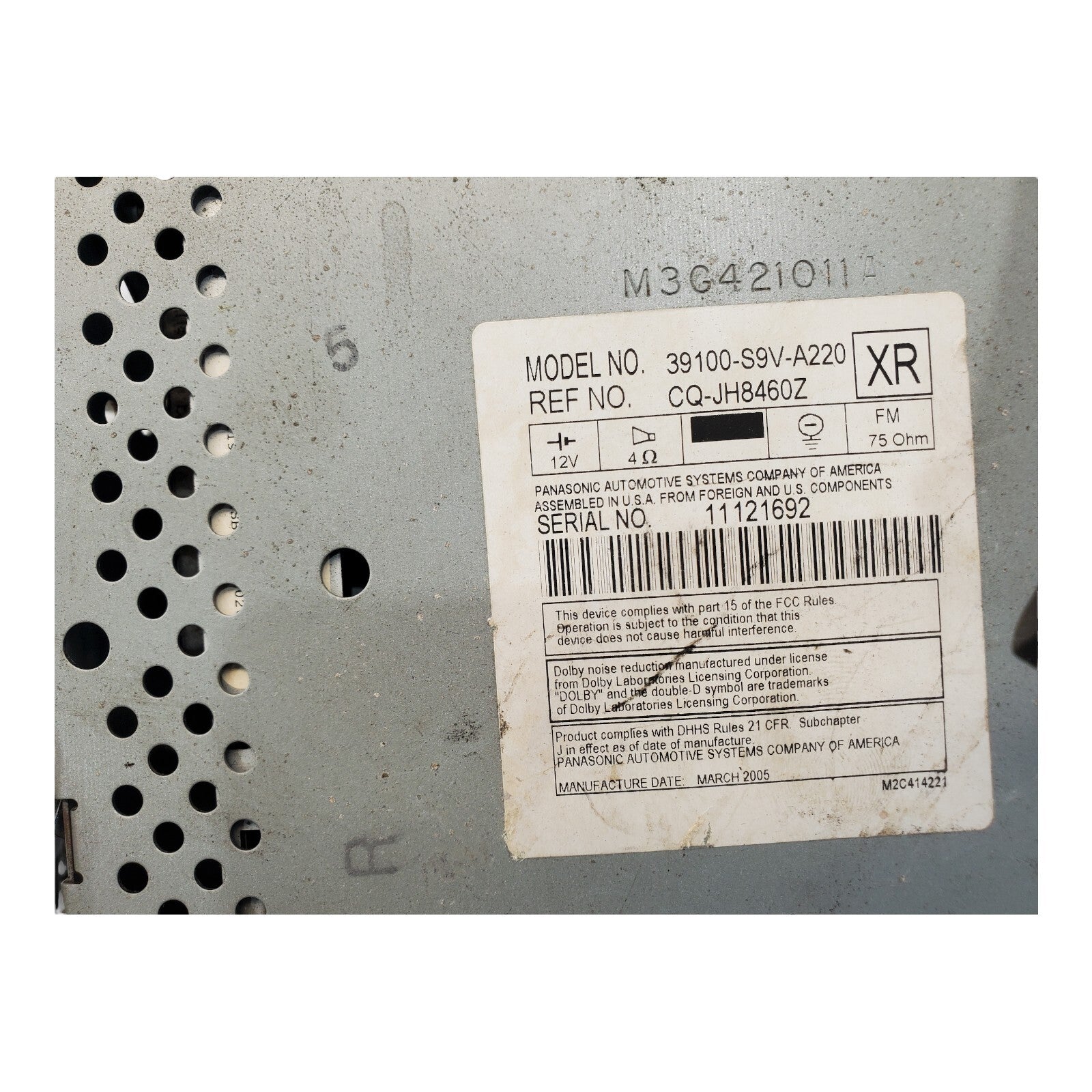 ✅Audio Equipment Radio Am-fm-cd-cassette Fits 03-05 PILOT 433930 39100-S9V-A22