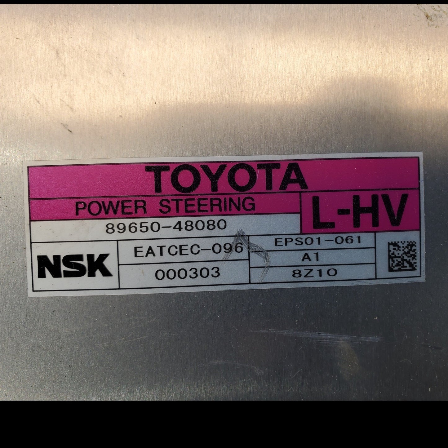 2008 TOYOTA HIGHLANDER POWER STEERING CONTROL MODULE 89650-48080 09 10
