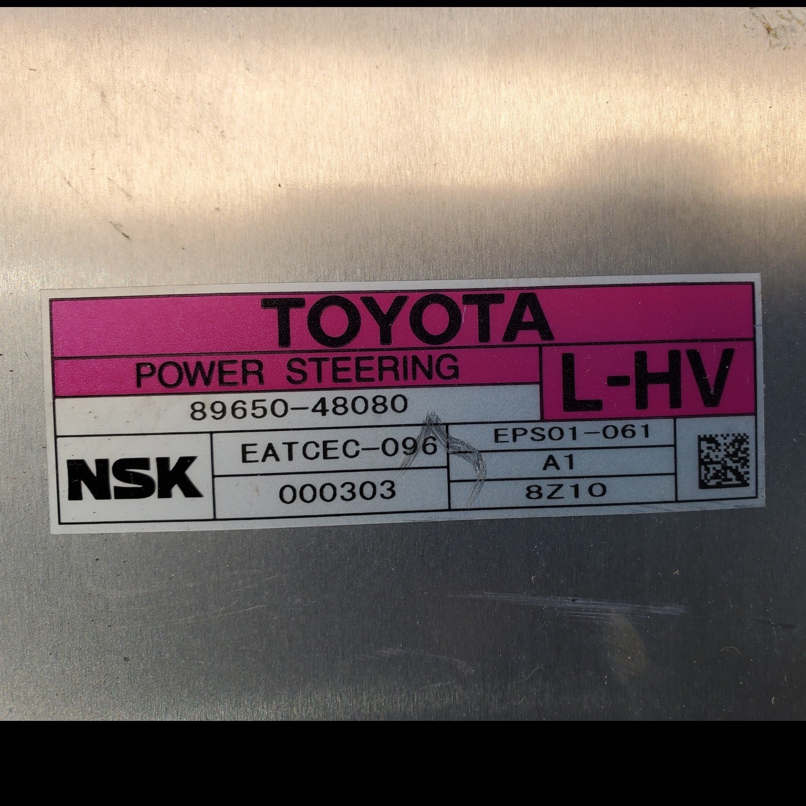 2008 TOYOTA HIGHLANDER POWER STEERING CONTROL MODULE 89650-48080 09 10