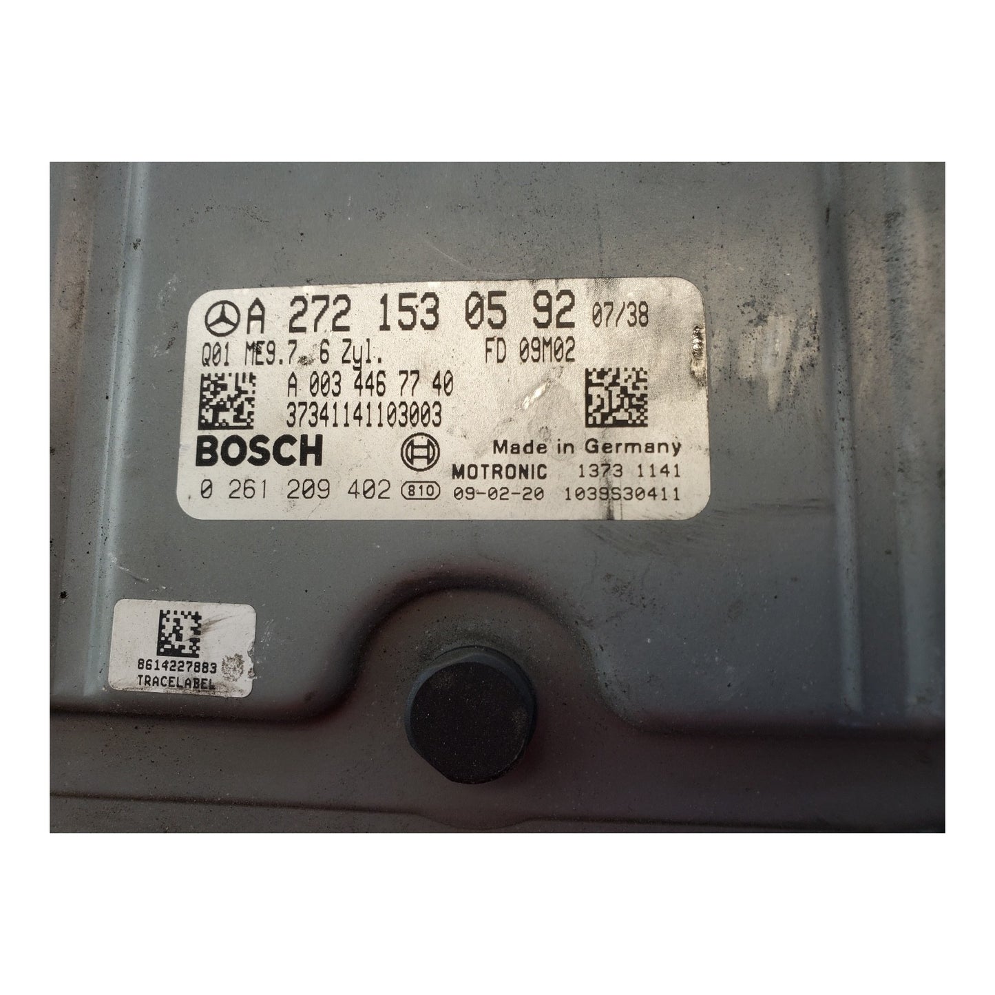 08-11 MERCEDES C CLASS ECM ECU ENGINE MODULE PCM BOSCH 0261209402 A2721530592