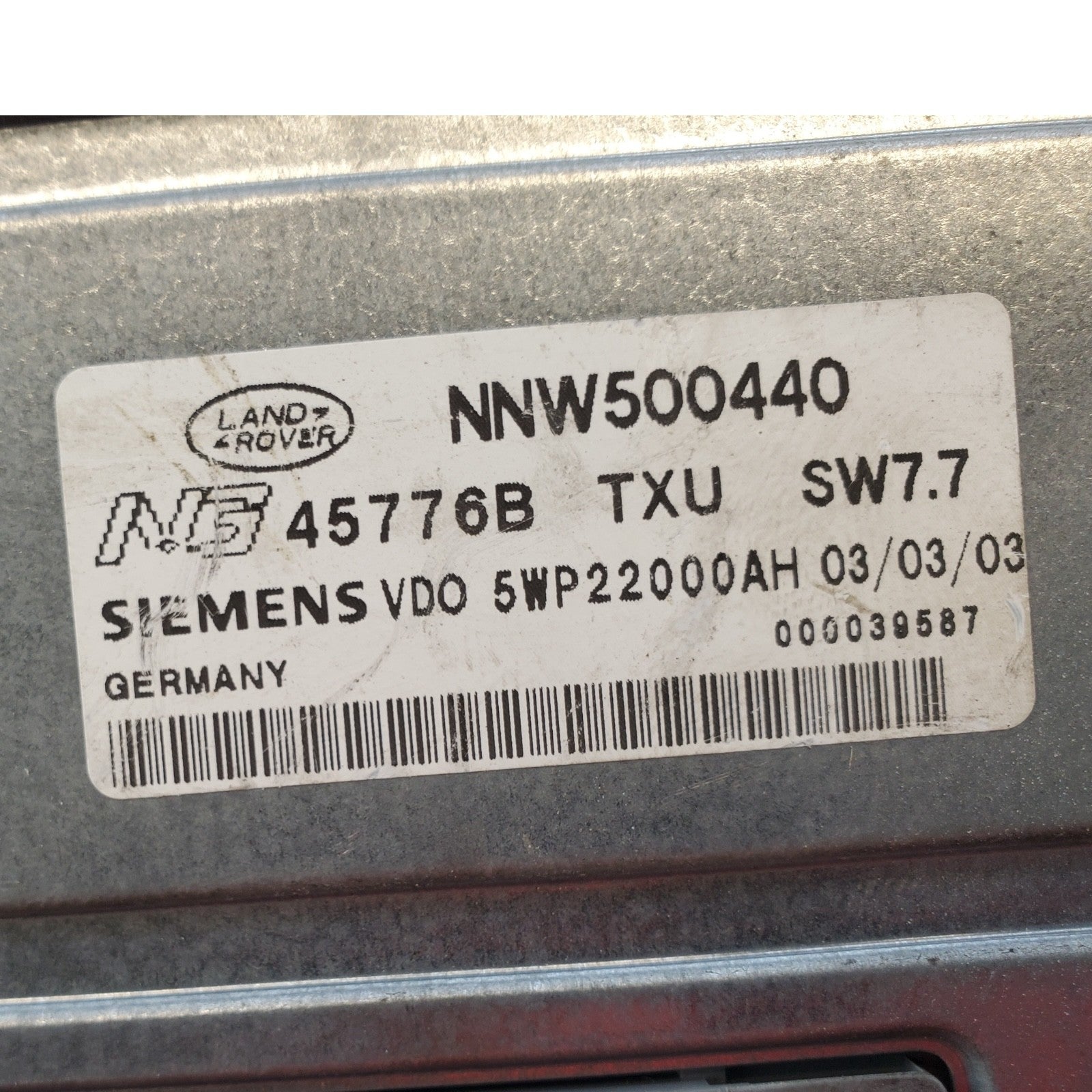 TRANSFER CASE CONTROL MODULE LAND ROVER RANGE ROVER 2003 2004 NNW500440 OEM