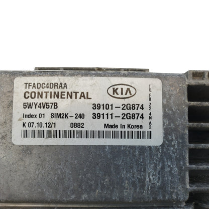 ENGINE COMPUTER KIA OPTIMA 2011 2012 2013 39101-2G874 39111-2G874 2.4L ECM OEM