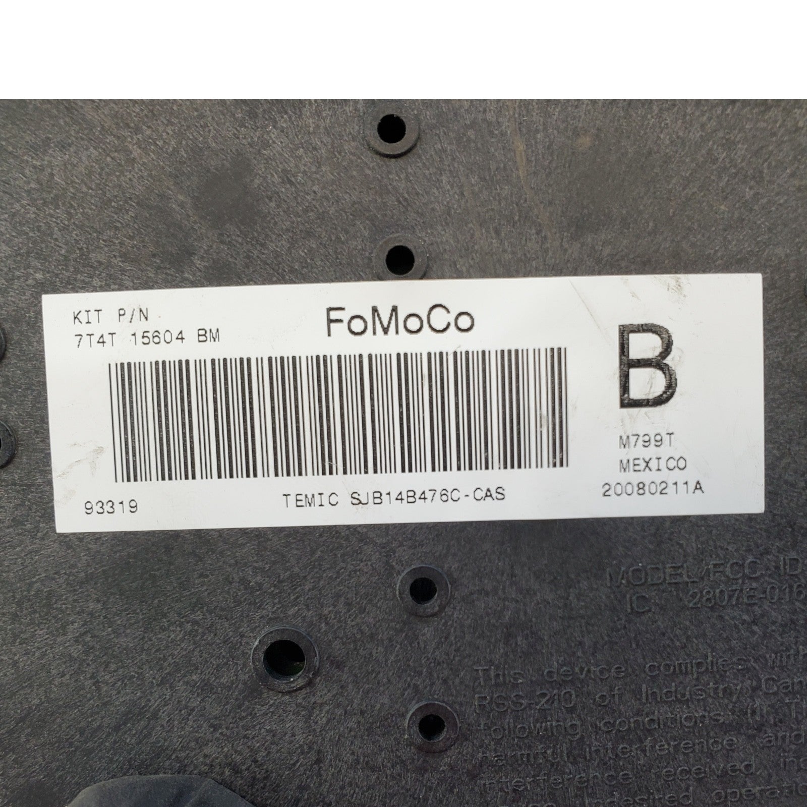 🐼 08 Ford Edge BCM Fuse Box P/N 7T4T15604BM