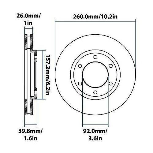 1998-2004 Nissan Frontier Front Disc Brake Rotor