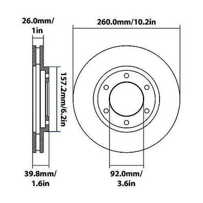1998-2004 Nissan Frontier Front Disc Brake Rotor