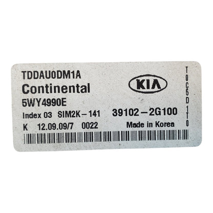 2010 KIA FORTE ECM ENGINE COMPUTER 39102-2g100