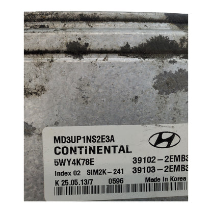 ✅2011-2013 Hyundai Elantra Engine Computer Ecu Pcm Ecm  39102-2EMB3, 39103-2EMB3