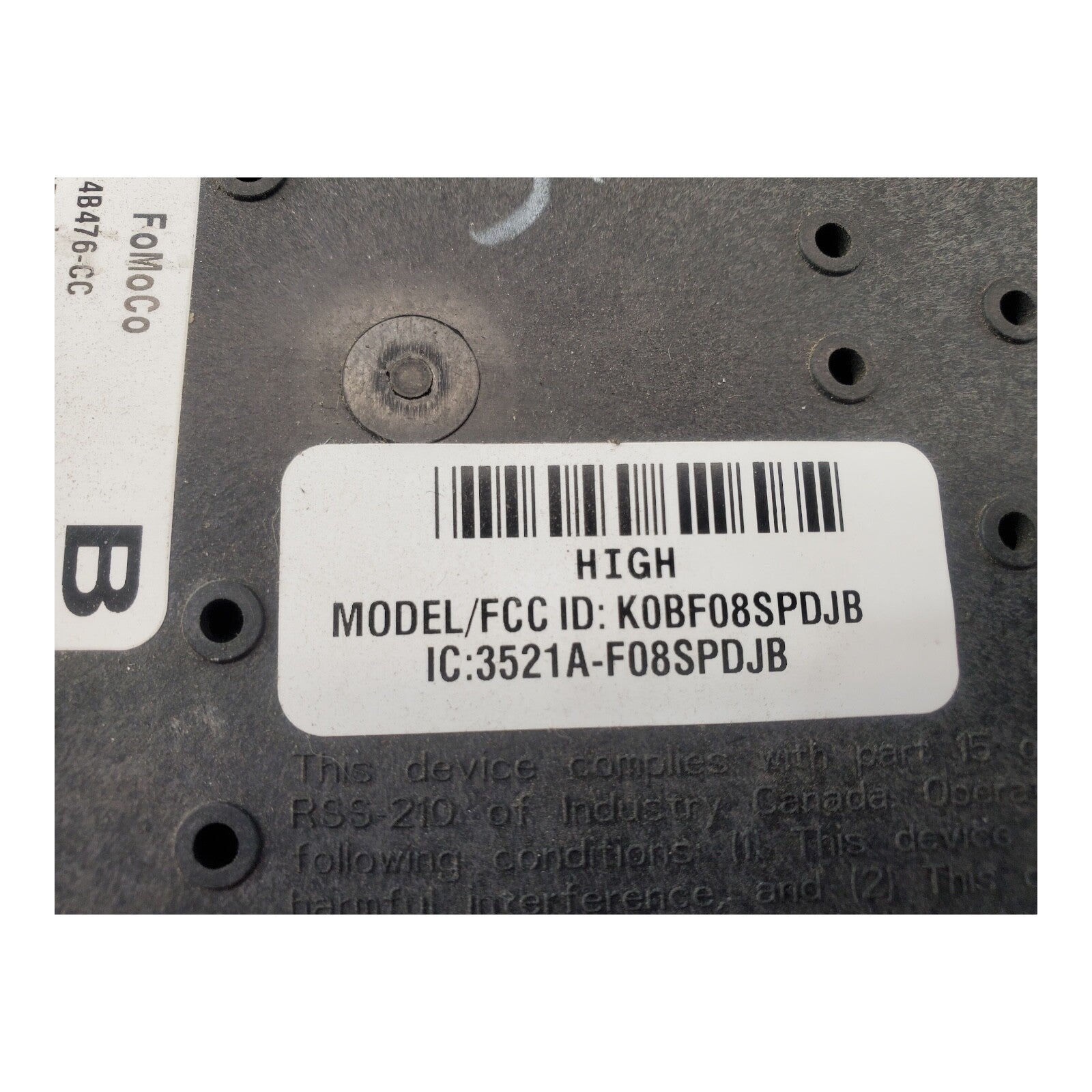 10-12 Ford Fusion Multifunction Control Module AG1T-14B476-CC